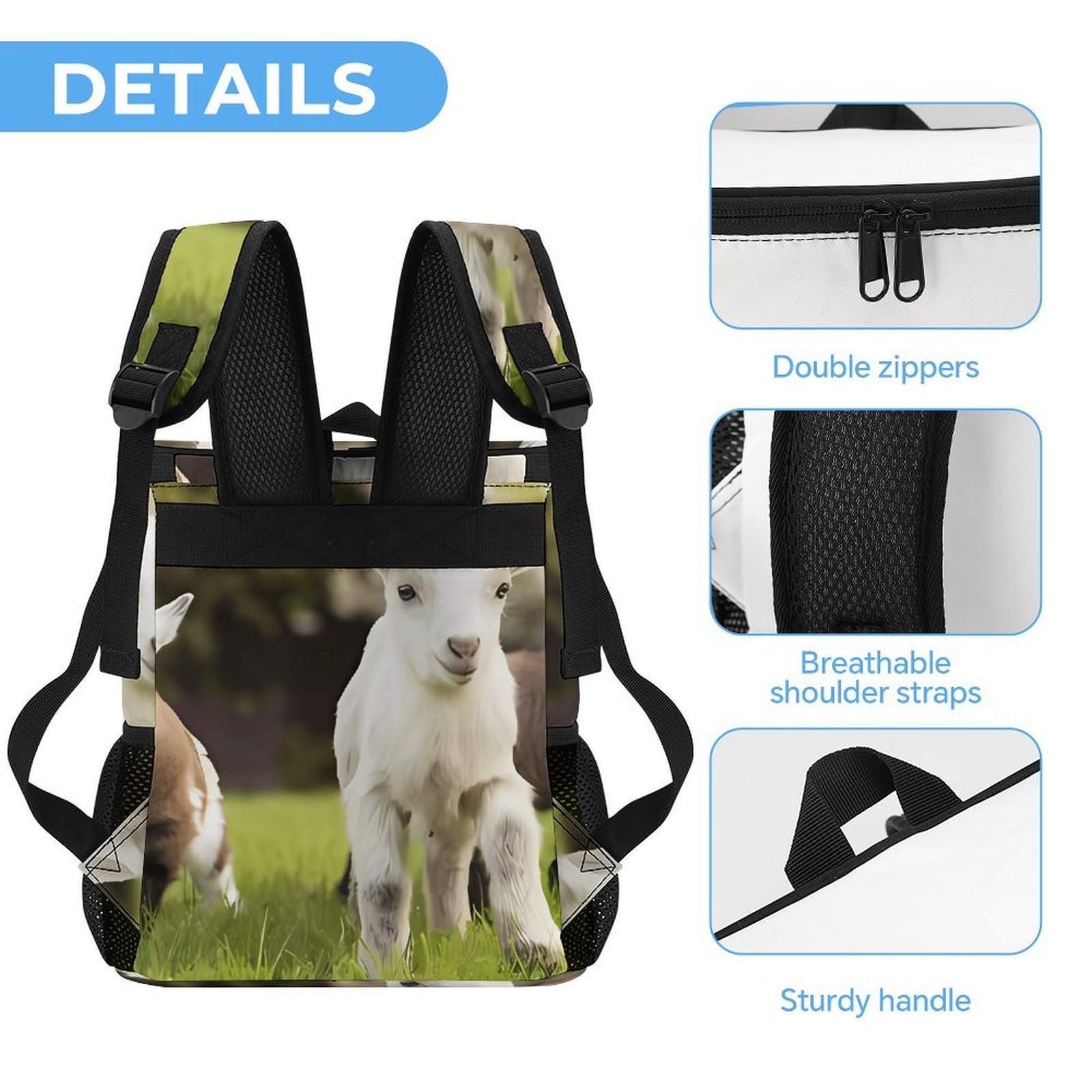 Bonita mochila térmica térmica a prueba de fugas de tela de sarga de poliéster resistente con correas acolchadas ajustables, bolsa térmica para picnic, camping, actividades al aire libre