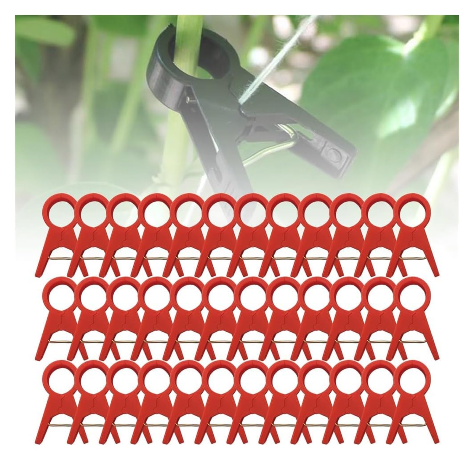 Ziubmvdyc Red 30Mm Garden Plant Clips, Plant Support Clips Multicolor 18Mm 30Mm Tomato Trellis(Red 30Mm)