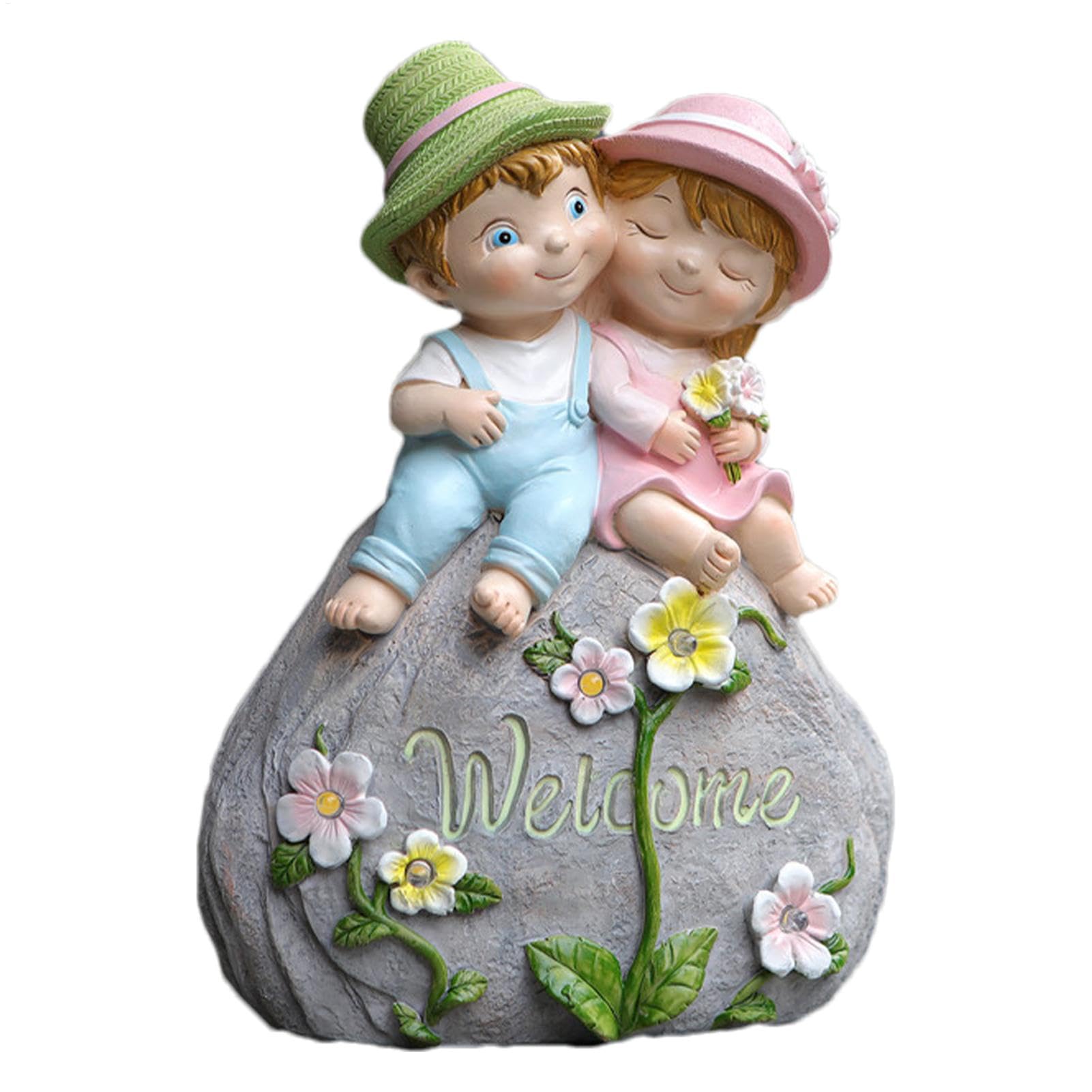Décorations de jardin solaires : statue de dessin animé étanche