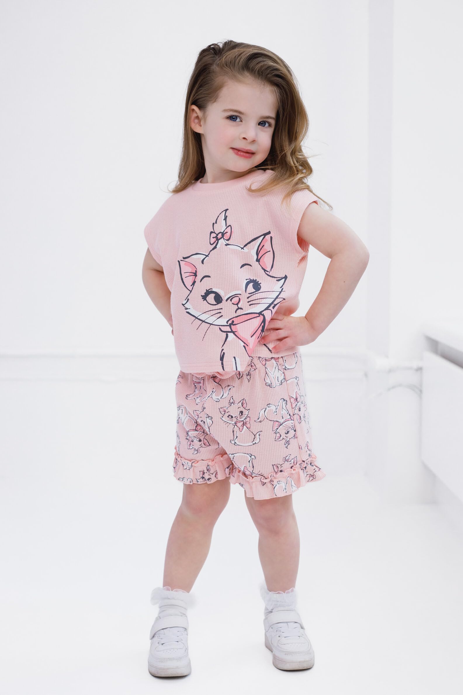 Disney Set aus T-Shirt und Shorts aus Waffelstrick für Neugeborene und Kleinkinder (0-3 Monate bis 5)
