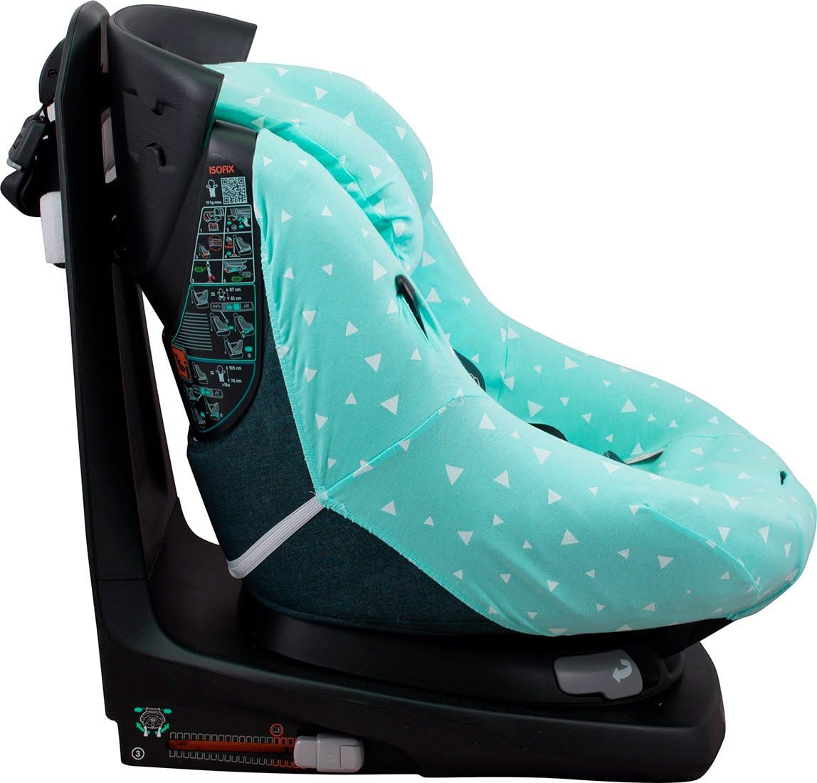 JYOKO KIDS Baby car seat Cover liner made cotton compatible with Bébé Confort AxissFix (Mint Sparkles) - Image 5
