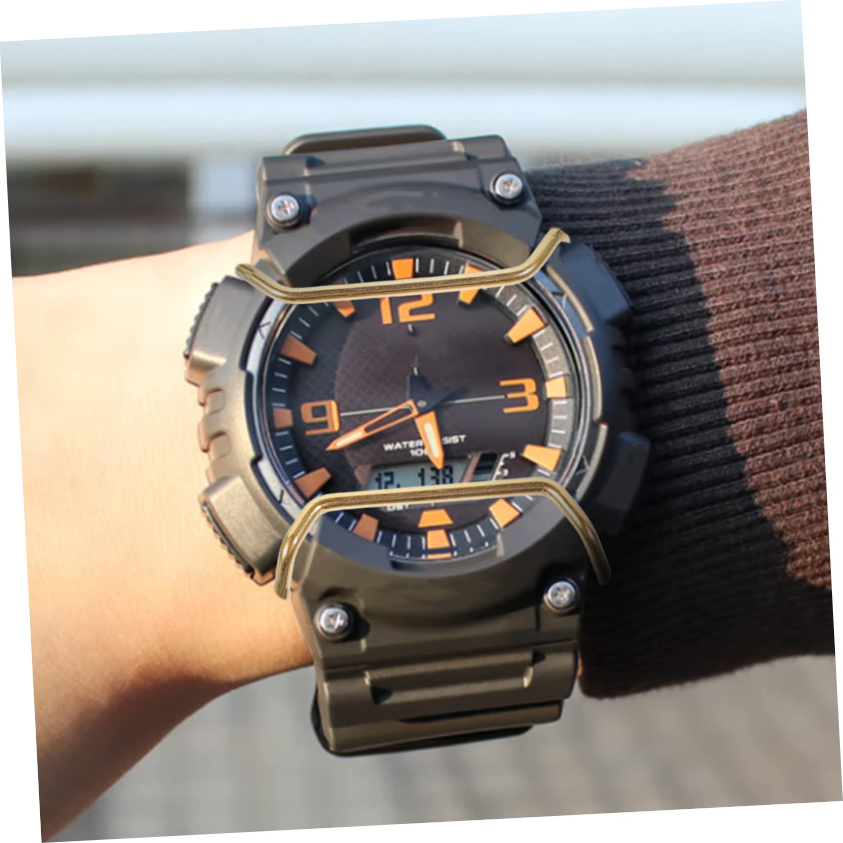 Mikikit 5 Pièces Montre Pare-Chocs Petit Pare-Chocs D'écran De Montre Protecteur D'écran Dw5600 Protège- Antirouille 5600 Accessoires Plaque De Protection Acier Inoxydable Métal