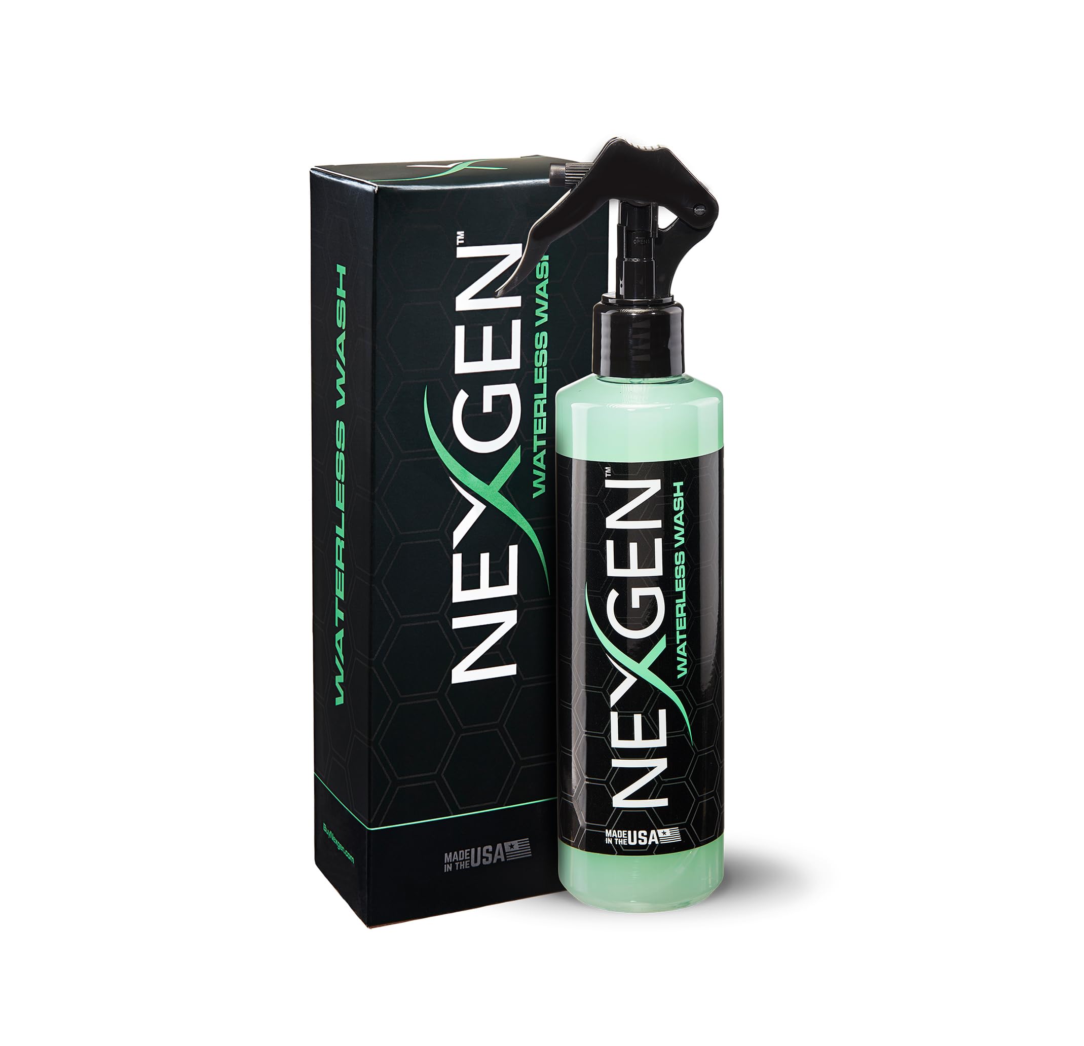 Nexgen Waterless Car Wash (8oz) - Ultimate Waterless Car Cleaner - Scratch-Free and High-Gloss Shine - On-the-Go Car Detailing - Car Cleaning Supplies - Ideal for Cars, Trucks, Boats & More!