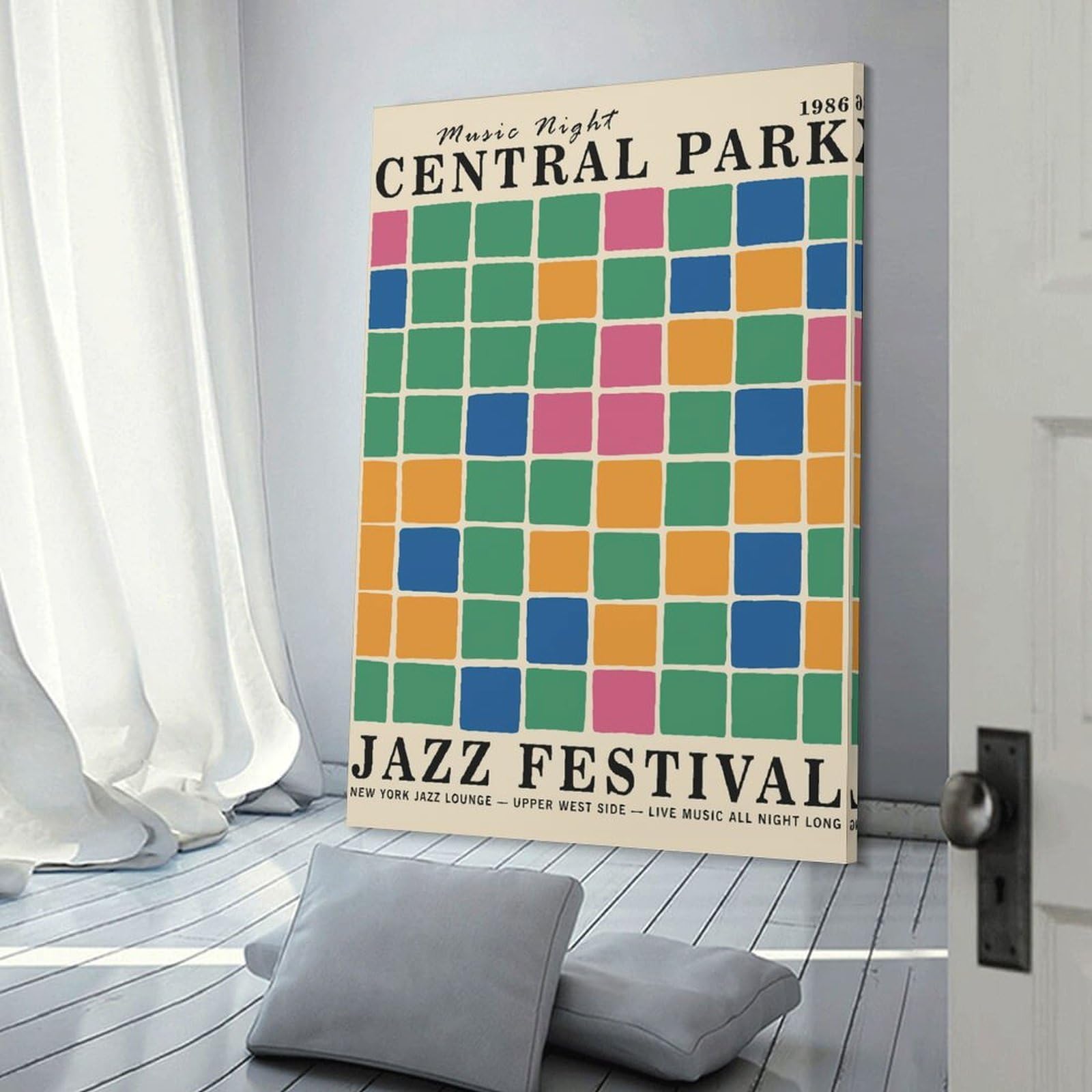 Junmoney Room Decor Wall Art Central Park Jazz Festival (2), 12x18inch(30x45cm), for Gallery Wall Layouts in Home Or Office, Home Wall Art for Statement Displays