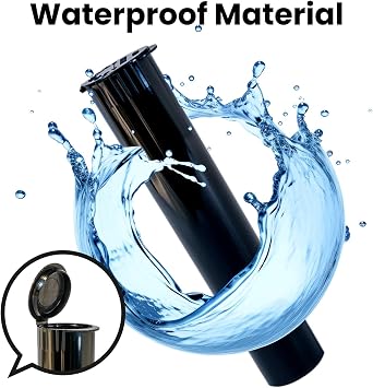 Black Pop Top Tubes 98mm - Child-Resistant Plastic Tubes with Caps - Pop Top Containers for Secure Storage - Bulk Pack of 1000