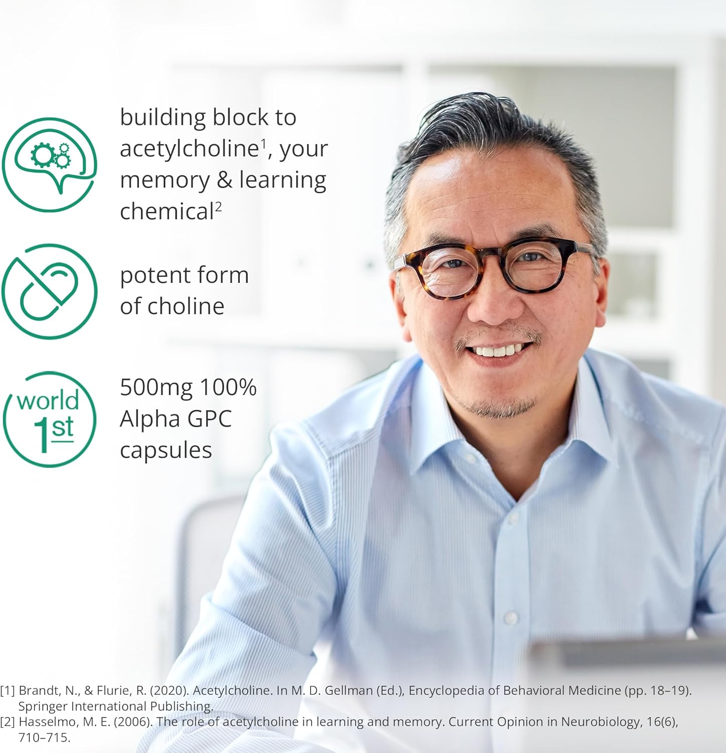 Acetylcholine Supplement | 99% Alpha GPC Capsules (60) | 1-a-Day | Memory, Focus Concentration Nootropic Brain Supplement | Acetylcholine Precursor | Alpha GPC Powder in Capsule | Lab-Tested - Image 2