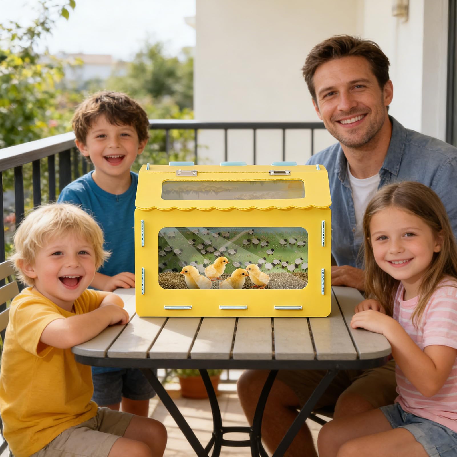 Terrarium Gadów Wentylowana Klatka z Przezroczystym Panelem Obserwacyjnym