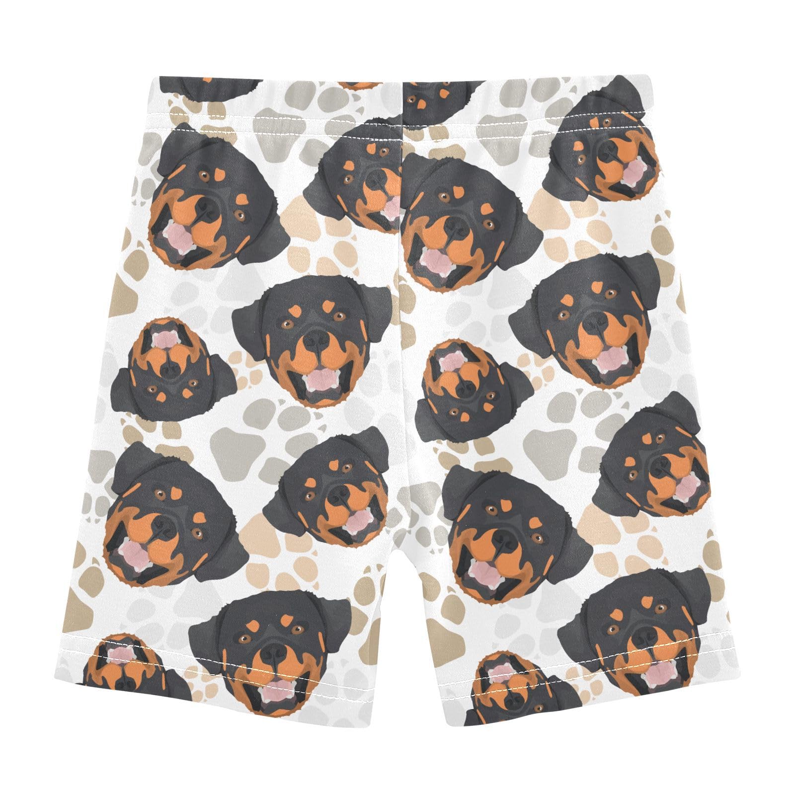 JHKKU Girls Rottweiler Dog Shorts Cotton Cartwheel Bike Kids Biker Under Dress Dance Short Girl Clothes 10Y