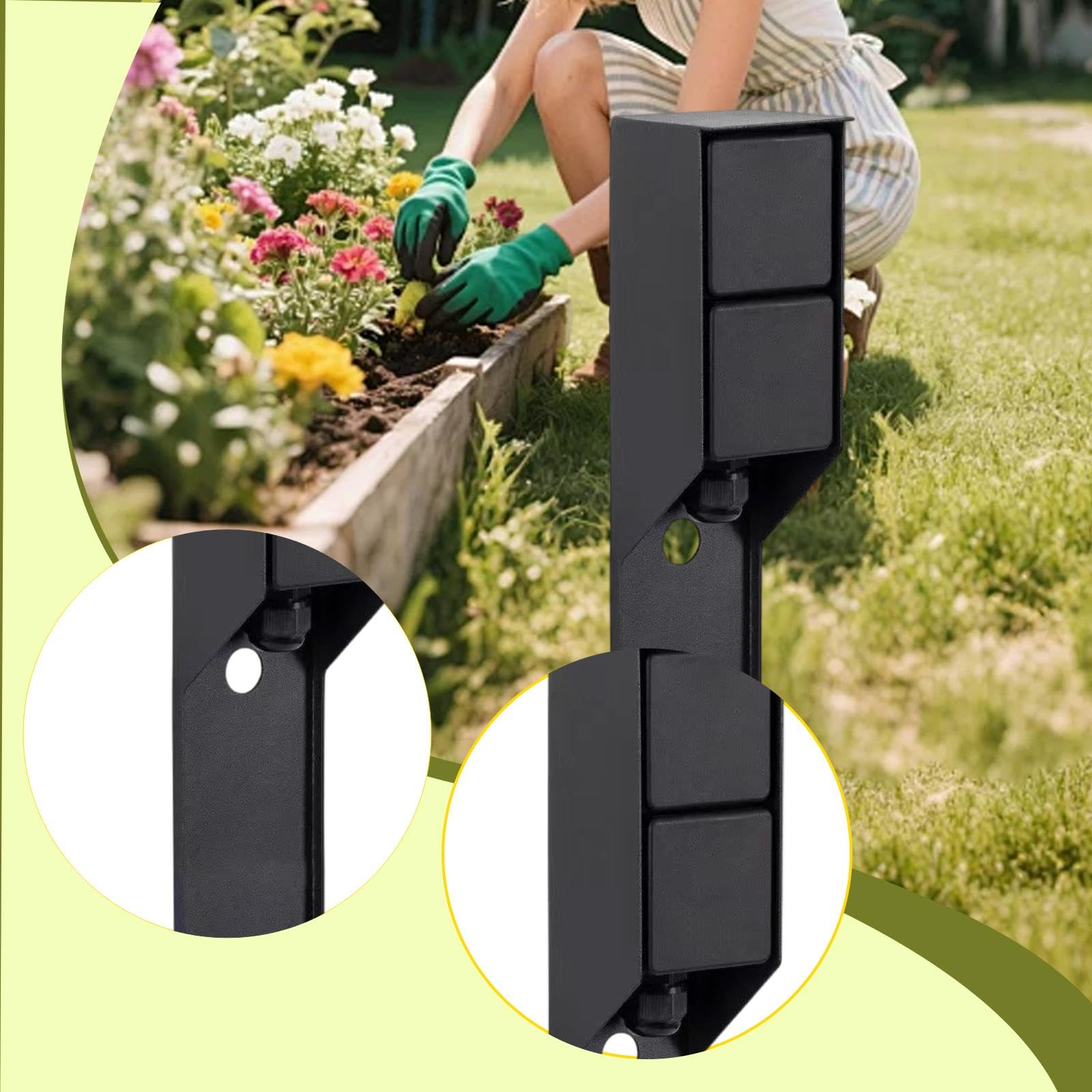 Pilastro per presa elettrica da giardino con copertura impermeabile, palo per presa elettrica esterna impermeabile per parco, Farm