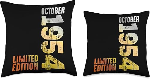 Miniatura 3 de Since October 1954 Retro 1954 Vintage 1954 October Throw Pillow