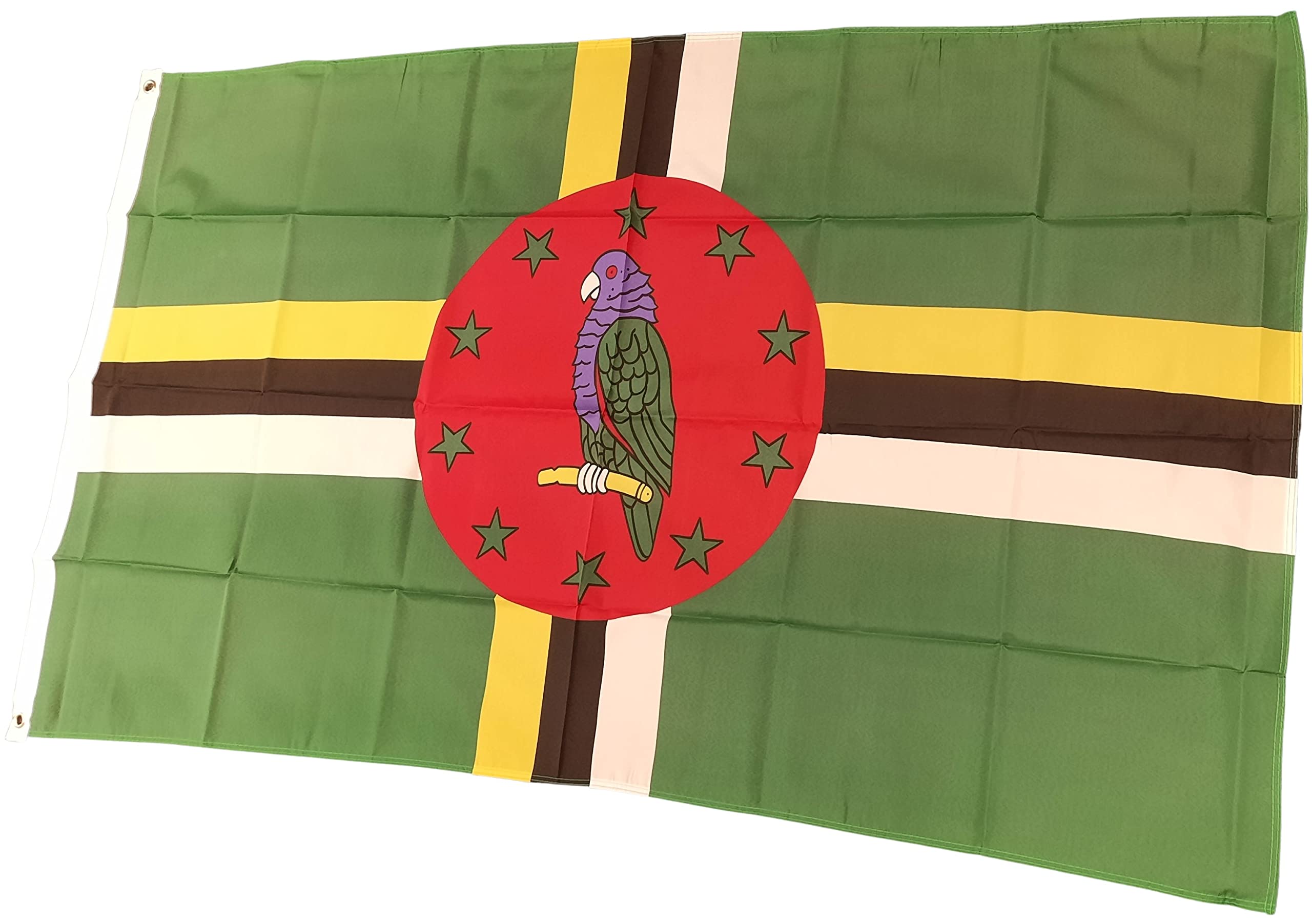 NWFlags Dominica Flag 5ft x 3ft 75d Premium Polyester Suitable For Flagpoles