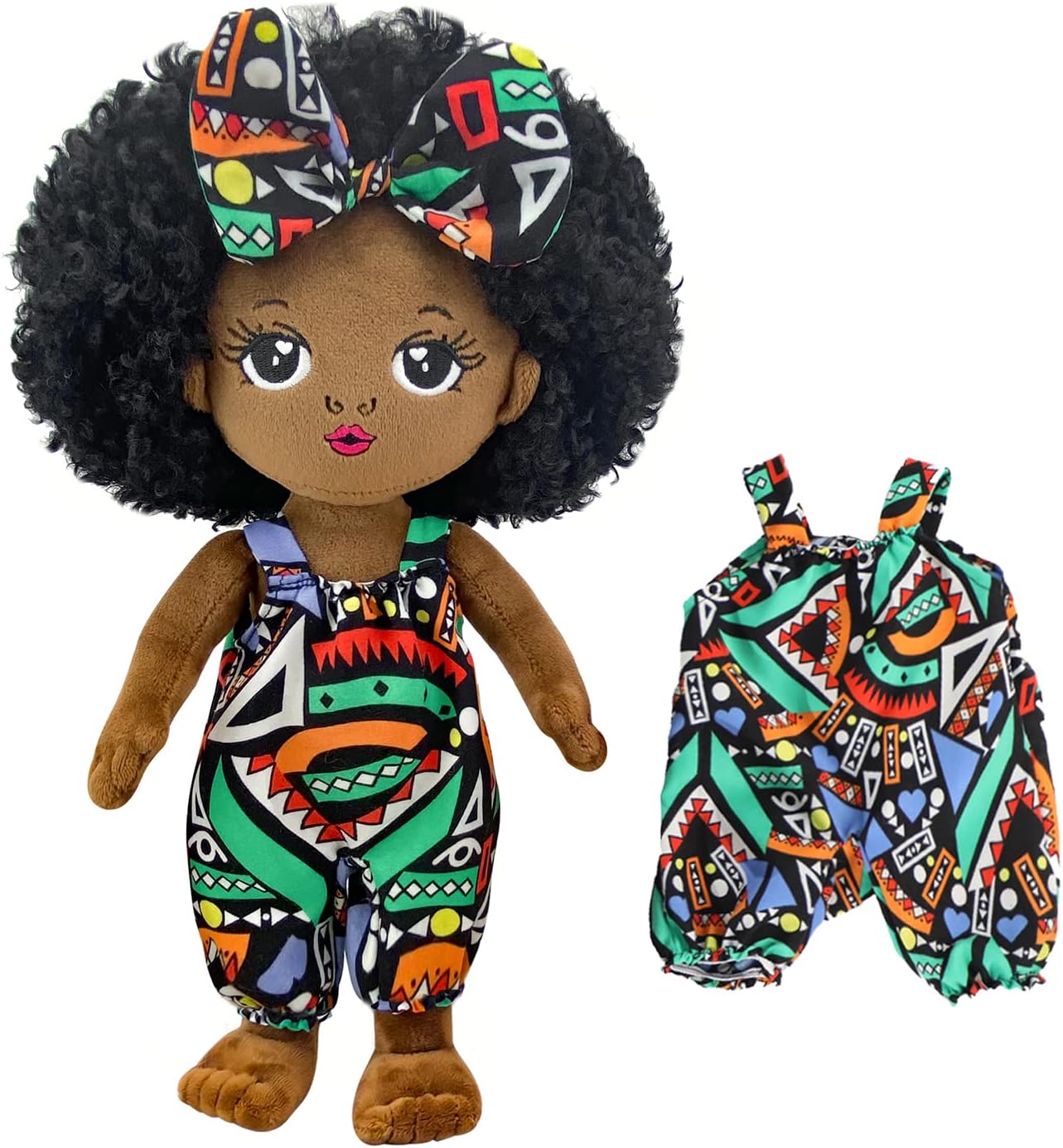 Black Baby Doll s Soft Doll, 12” Black Dolls African American Ba by Dol l Soft Baby Doll,Plush Doll s Girls Black Baby Dolls for Christmas