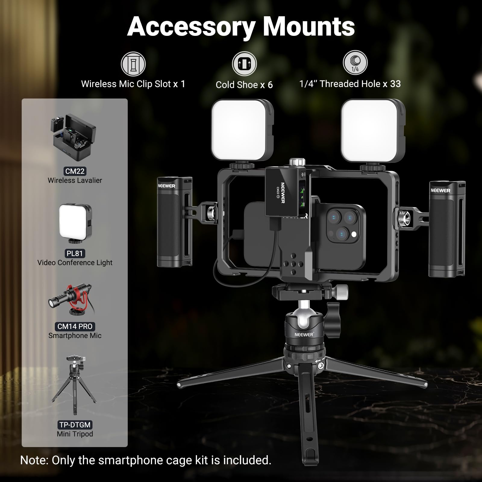 Amazon.com: NEEWER Upgraded Phone Rig Vlogging Kit, Video