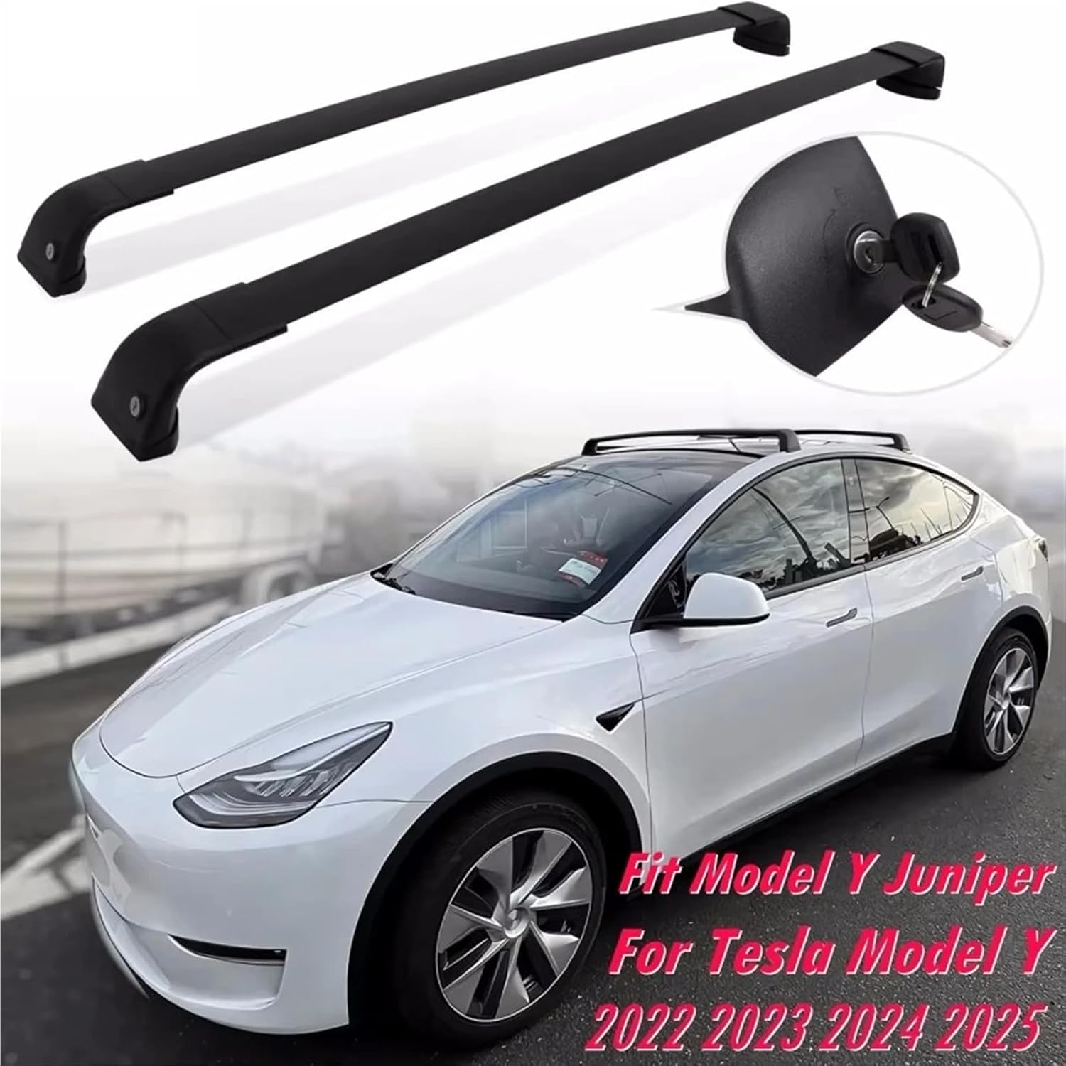 Lockable Cross Bars for Select Vehicle Models, Aluminum Roof Rack Kayak and Bike Luggage Carrier