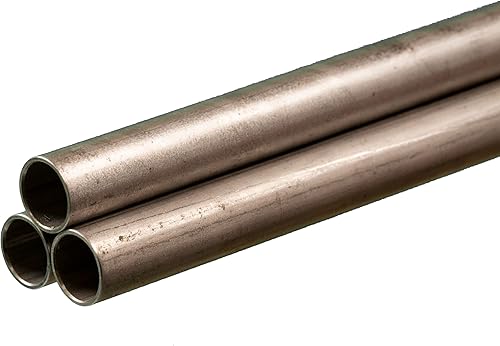 Miniatura 3 de K&S Tubos redondos de acero inoxidable 9621, 716 pulgadas de diámetro exterior x calibre 22 x 36 pulgadas de largo, 3 tubos, fabricados en Estados