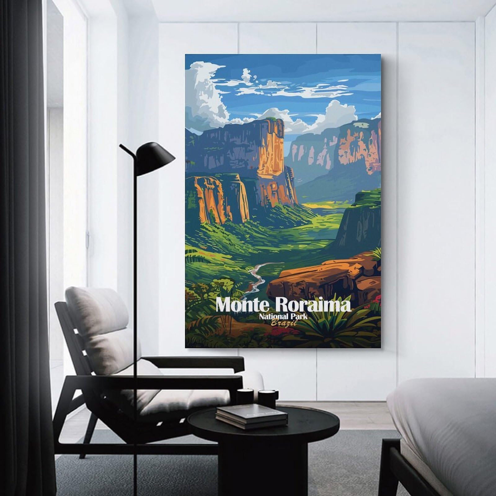 Junmoney Wall Decor Canvas Print Monte Roraima National Park Brazil, 24x36inch(60x90cm), for Study, Office Or Focused Interiors, Wall Art That Adds Style to Work Areas