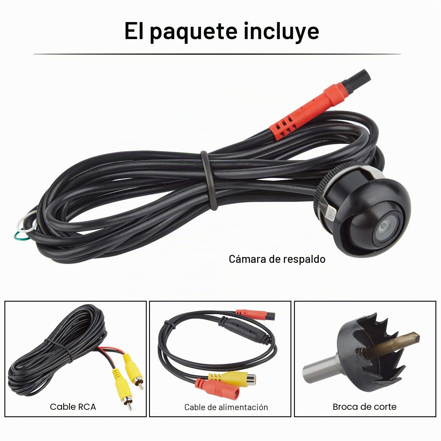 CICMOD Cámara de Visión Trasera Universal CCD Cámara de Marcha Atrás Cámara de Reserva de Coche