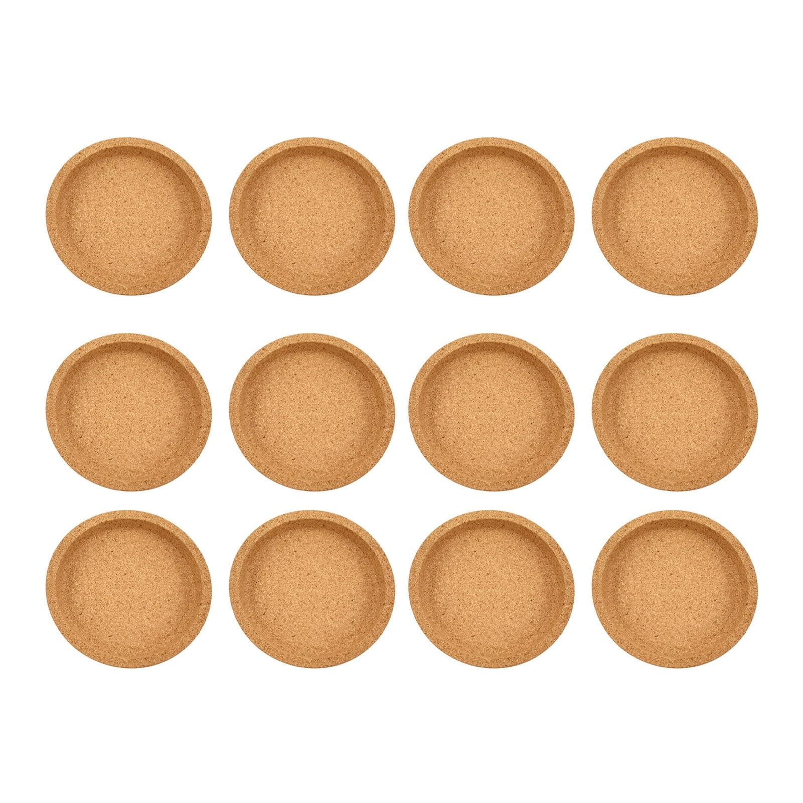 Coaster, Strong Heat Insulation Cork, Performance Round Cork with Three-Dimensional Design