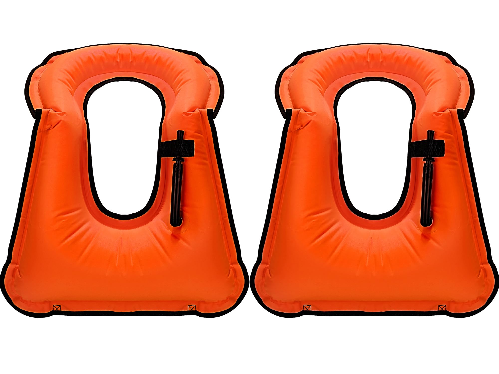 Deekin Lot de 2 gilets gonflables pour adultes avec sangle réglable Couleur fluorescente