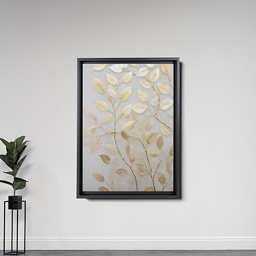 Miniatura 5 de Original Ginkgo biloba Print On Canvas, Modern Textured Gold Wall Art, Abstract Gold Leaves Print, Living room Wall Decor, Wall Art Canvas, Print