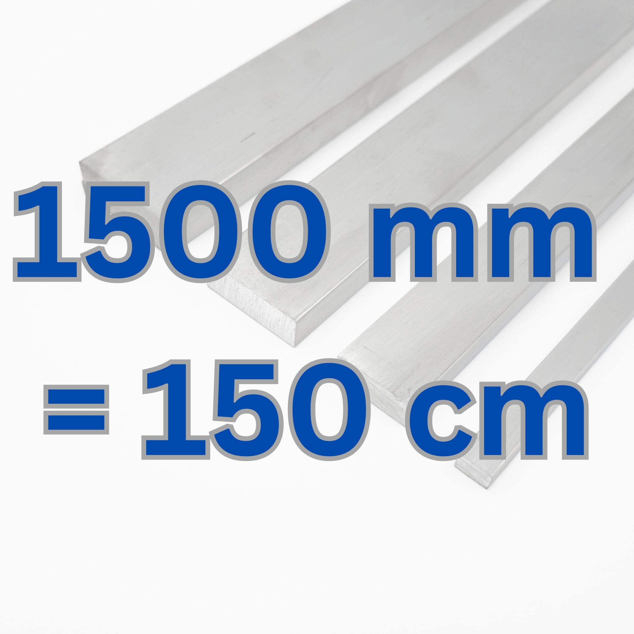 Barra de aluminio AlMgSi0,5, pieza plana, ancho 10-70mm, espesor/grosor 3-20mm, longitud 50-2000mm, perfil de aluminio plano, barra plana, lista completa