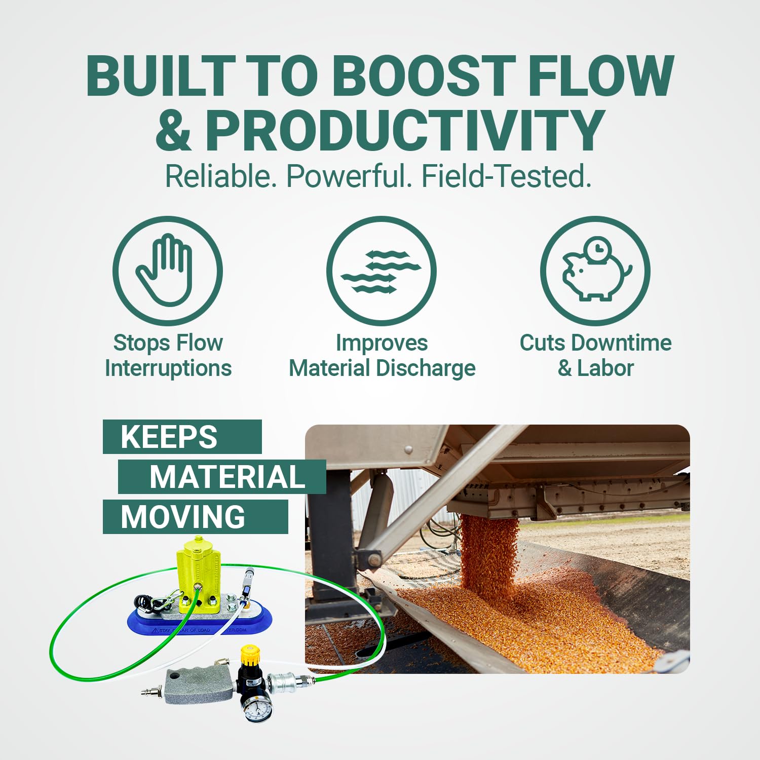 1200 VMSAC Vacuum Mount Air Piston Vibrator Portable Vibrating Motor with Handheld Controls - Lightweight Vibration Motor Concrete — view 4