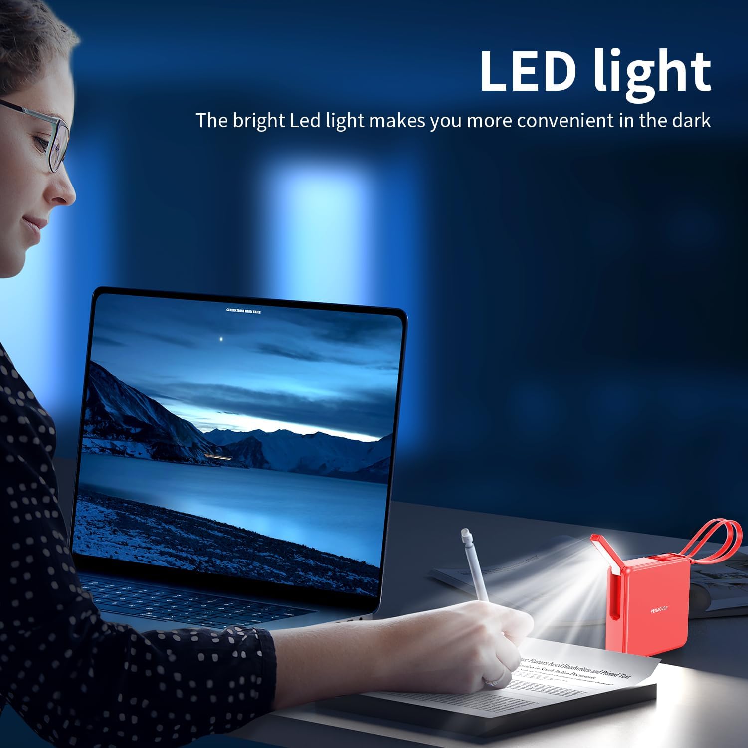 Portable Charger with Built-in Cables&AC Wall Plug10000mAh Wireless Charging(No-Magnetic) Power Bank PD 22.5W Fast Charging USB C Battery Pack for iPhone 17/16/15/14/13 Series, Samsung S23 S22 Android - Image 6