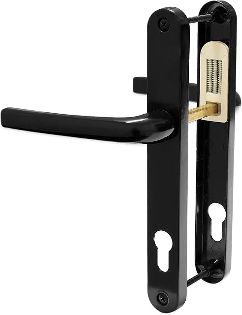 UPVC Door Handle Avocet Pioneer Sprung 92mm PZ Double Glazing Pair Set Patio PVC Black 215mm