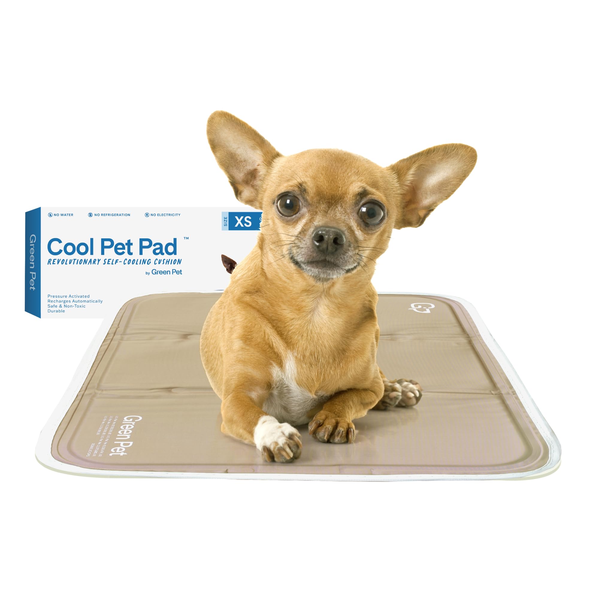 The Green Pet Shop Cool Pet Pad, Latte - Extra Small
