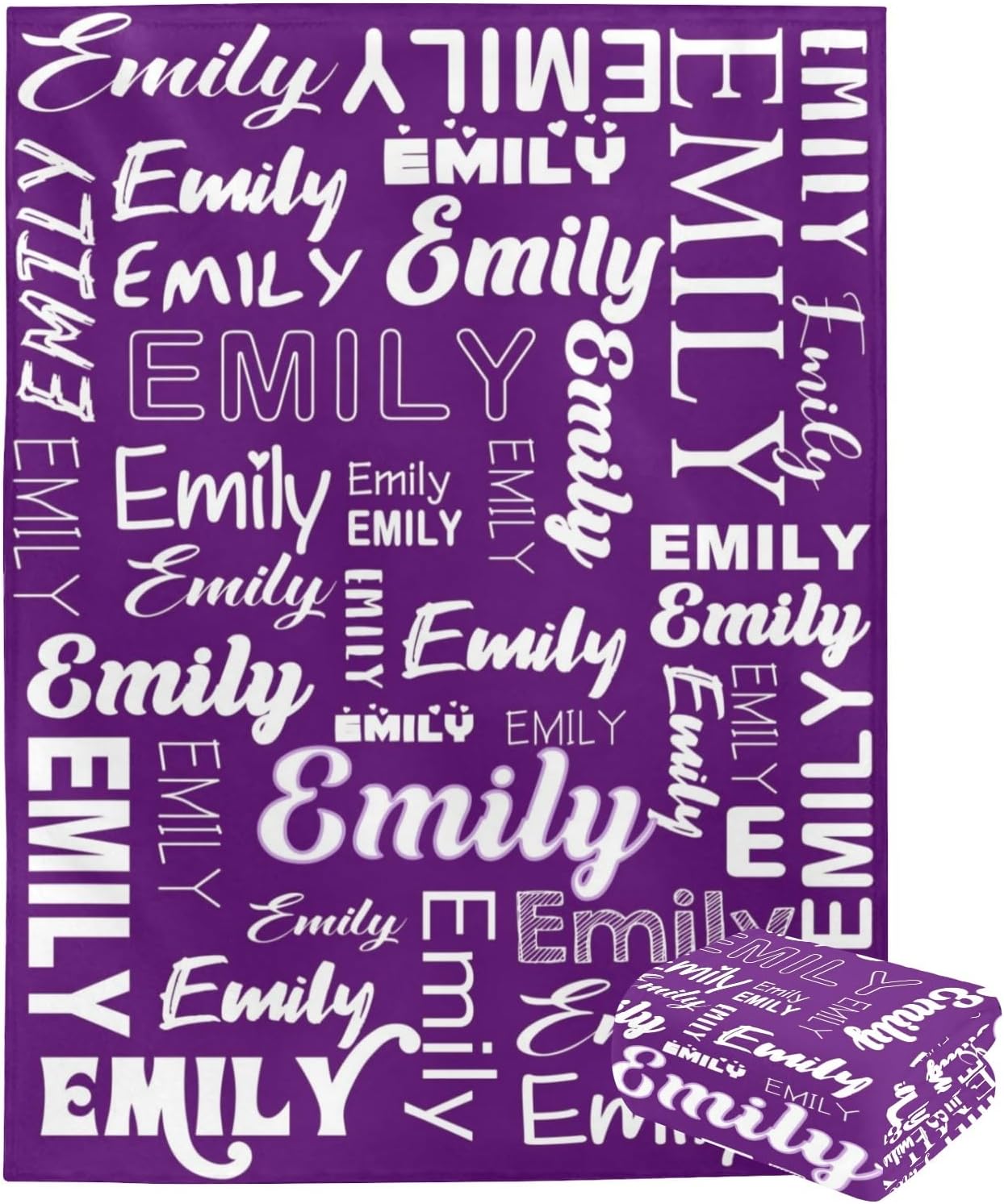 Personalized Baby Blankets with Name Customized Throw Blankets for Girls Boys Adults Christmas Birthday Mothers Fathers Valentines Day Gifts