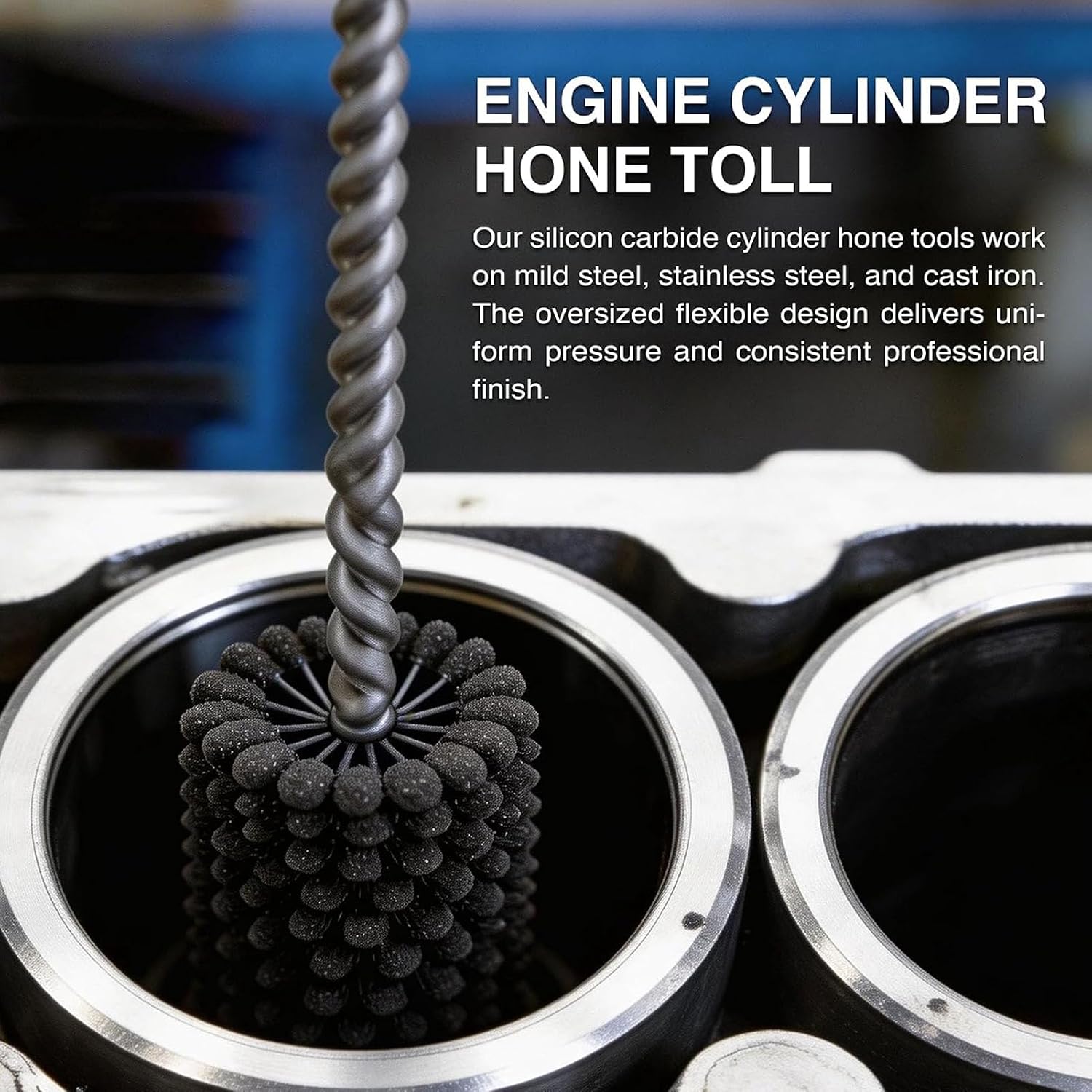 Fafeicy Ball Style Engine Cylinder Hone 320 Grit 85mm