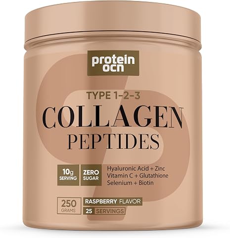 Proteinocean Collagen Kolajen Ahududu 6 Vitamin İlaveli Tip 1,2,3 250g 25 Servis