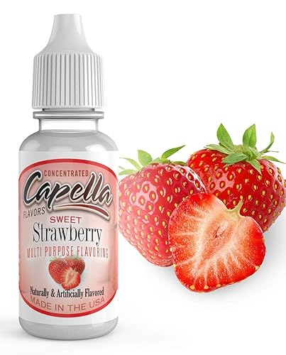 Capella Gotas con sabor concentrado de fresa dulce 044 onzas líquidas