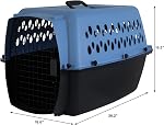 Petmate 21090 Pet Taxi Fashion Kennel, Large (Samba Red/Coffee Grounds) | Durable travel crate made in USA, hard plastic shell with secure door, great at home and on trips, easy to clean carrier