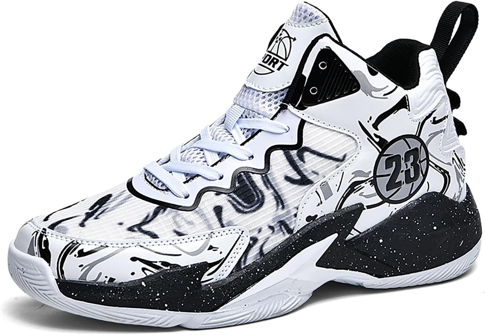 black and red nike basketball shoes