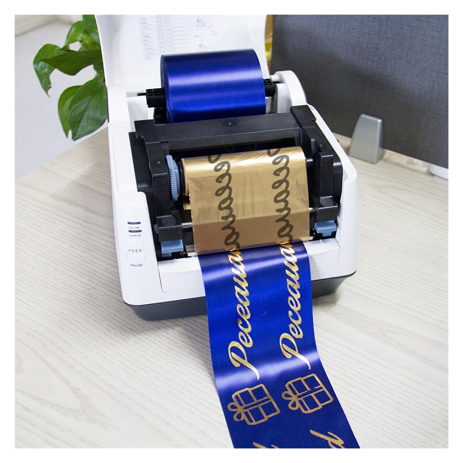 Dozownik Taśmy, Drukarka do folii cyfrowej Ribbon Hot Stamping Maszyna drukowania na wstążkach satynowych