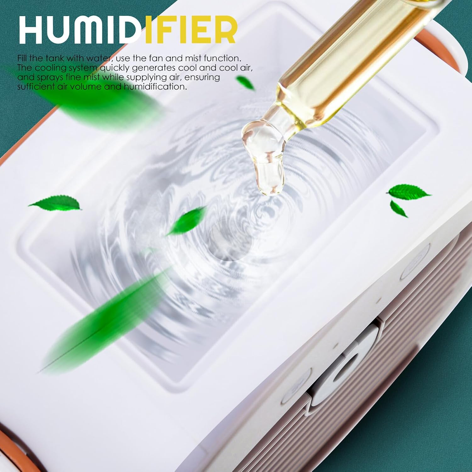 USB Desktop Cooling Fan with Misting Function, Plastic Mini Table Fan, Portable USB Operated Air Circulator for Office, Dormitory, and Home Use (white)