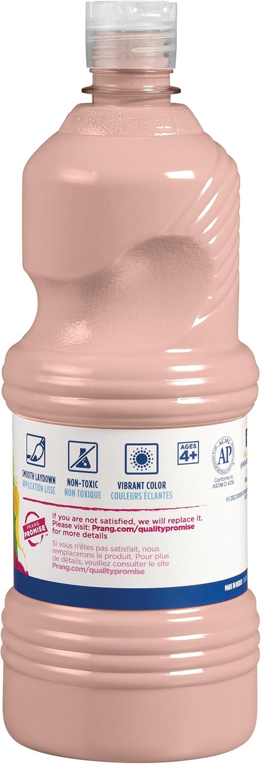 Prang Ready-to-Use Tempera Paint, Peach, 32 Oz., 1 Count