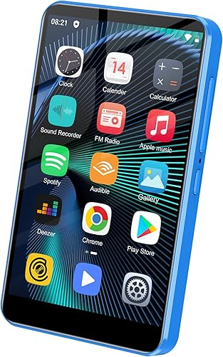 Miniatura 12 de Reproductor MP3 con Bluetooth y WiFi, 80GB de almacenamiento y sistema operativo Android, pantalla táctil de 4" con Spotify, reproductor de música