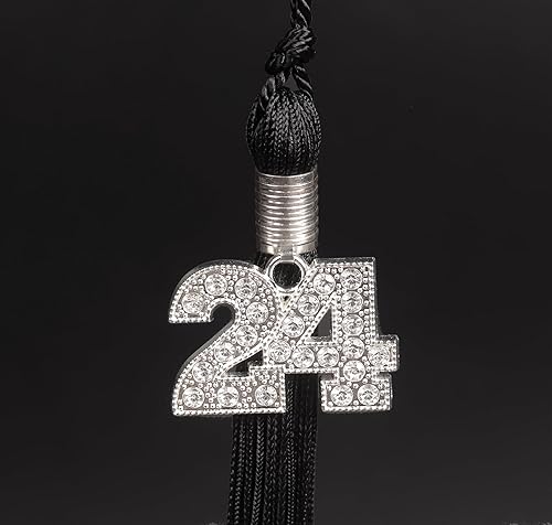 Miniatura 2 de Abalorio de año de graduación 2024 para gorra de graduación y borla, dijes 2024 para fabricación de joyas, dije de pedante de clase de 2024