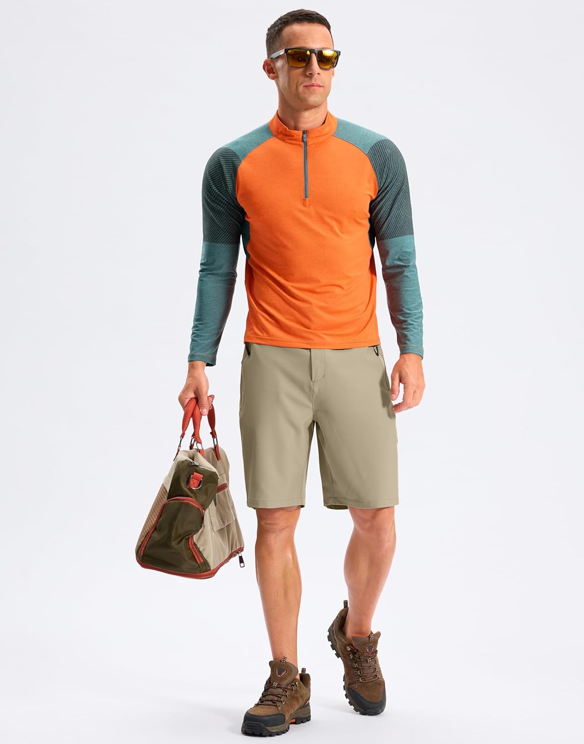 Pudolla Mens Hiking Shorts 5"/7"/9" Lightweight Quick Dry Casual Golf Shorts for Men Work Fishing with 3 Zipper Pockets - Image 6