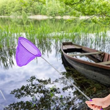 Coopay 4 Pack Telescopic Butterfly Fishing Nets for Kids, Catching Insect Net, Extendable 33 Inch, Colorful Outdoor Tools for Catching Bugs Fish Insect Ladybird (Multicolor)