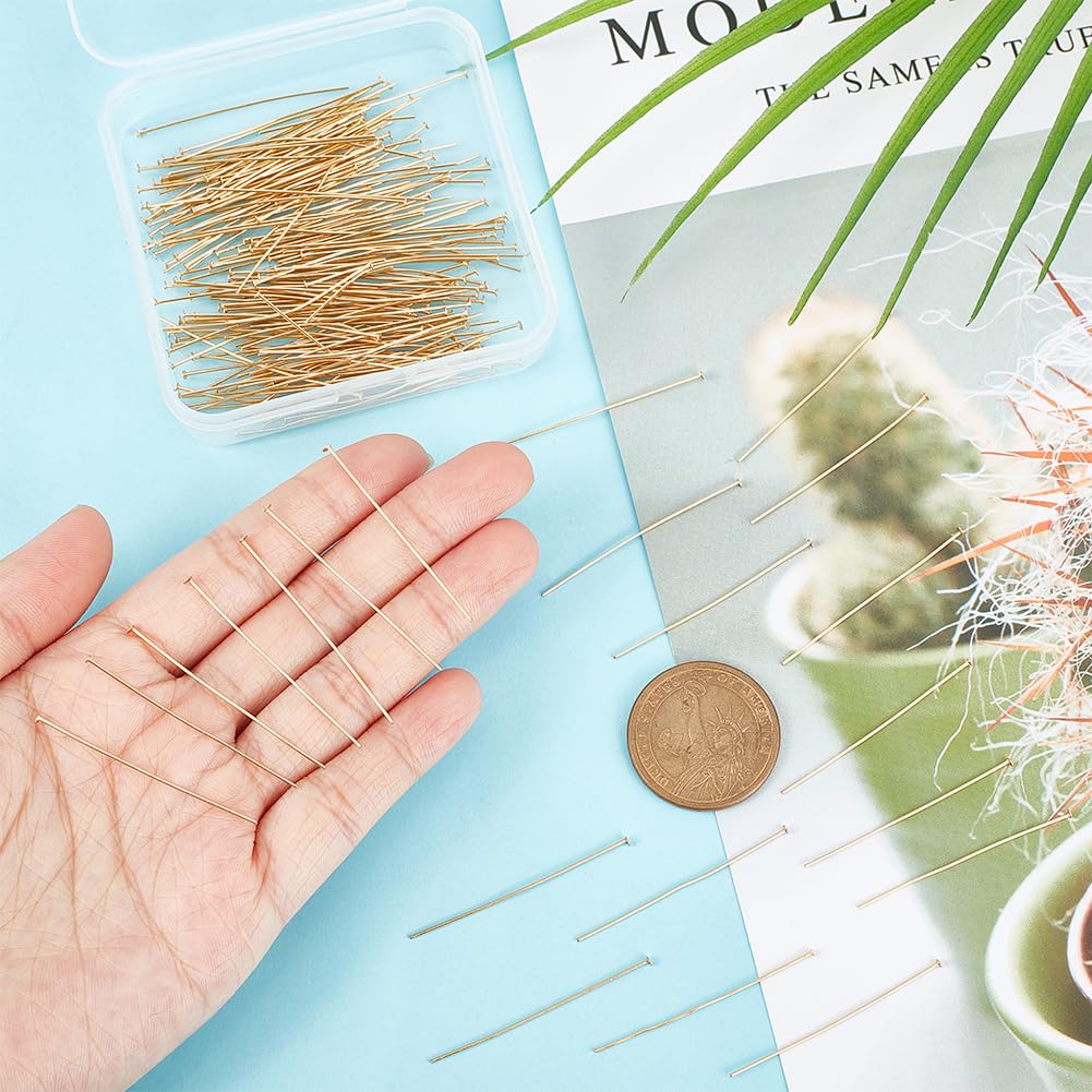 Lot De 200 épingles à Tête 19 Mm Doré 1 Mm