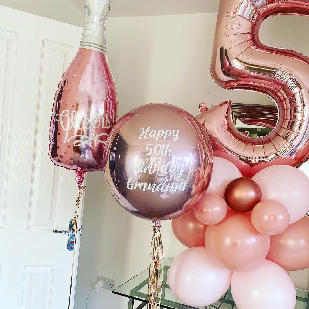 Palloncini in argento con numero 5 con corona, 101,6 cm, argento chiaro, 5 palloncini per 5° compleanno, decorazione per feste di compleanno, feste di compleanno, anniversari, decorazioni