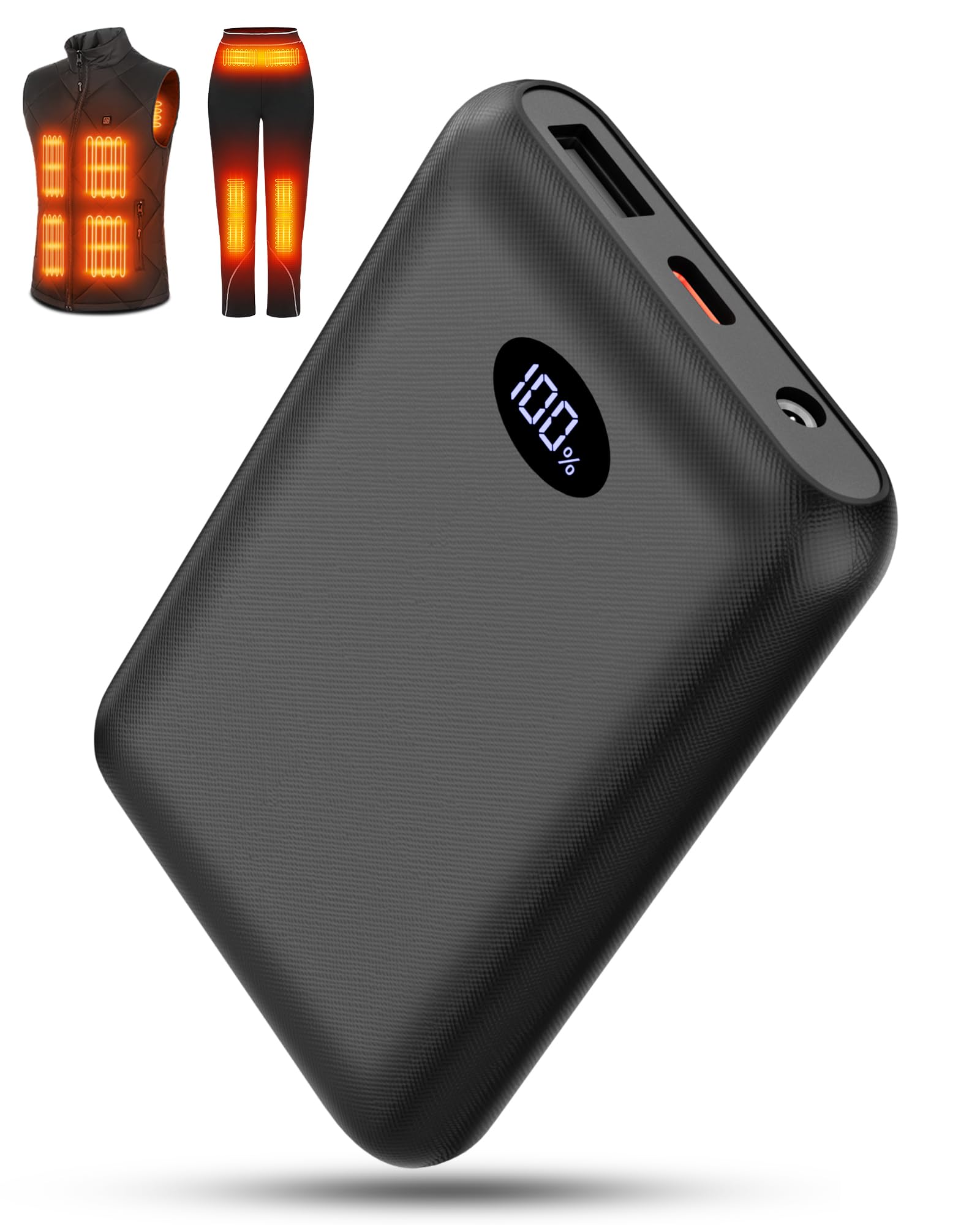 TOVCHEI 32 Gebieden Verwarmde Thermische Ondergoedset, App-Controle Motorische Kleding Fleece Thermische Overhemdbroek, Zonder Batterij,zwart,XXL