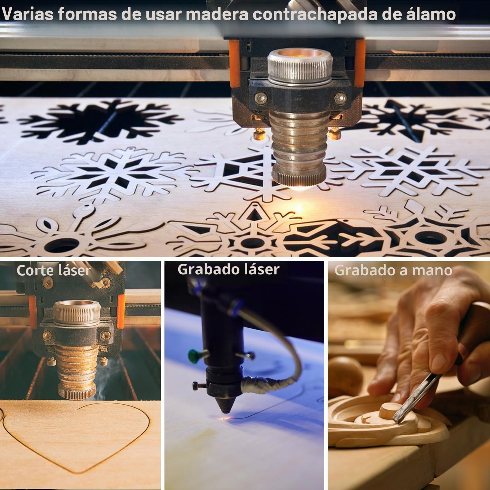 10 placas de madera contrachapada A3, 5 mm, contrachapado de álamo, para manualidades, carpintería, pirograbado, modelismo y regalos