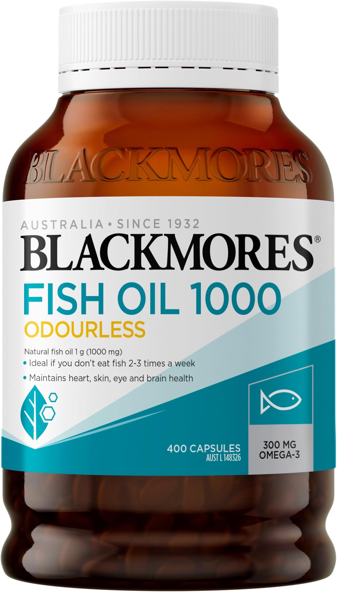 Blackmores Odourless Fish Oil 1000mg 400 Capsules
