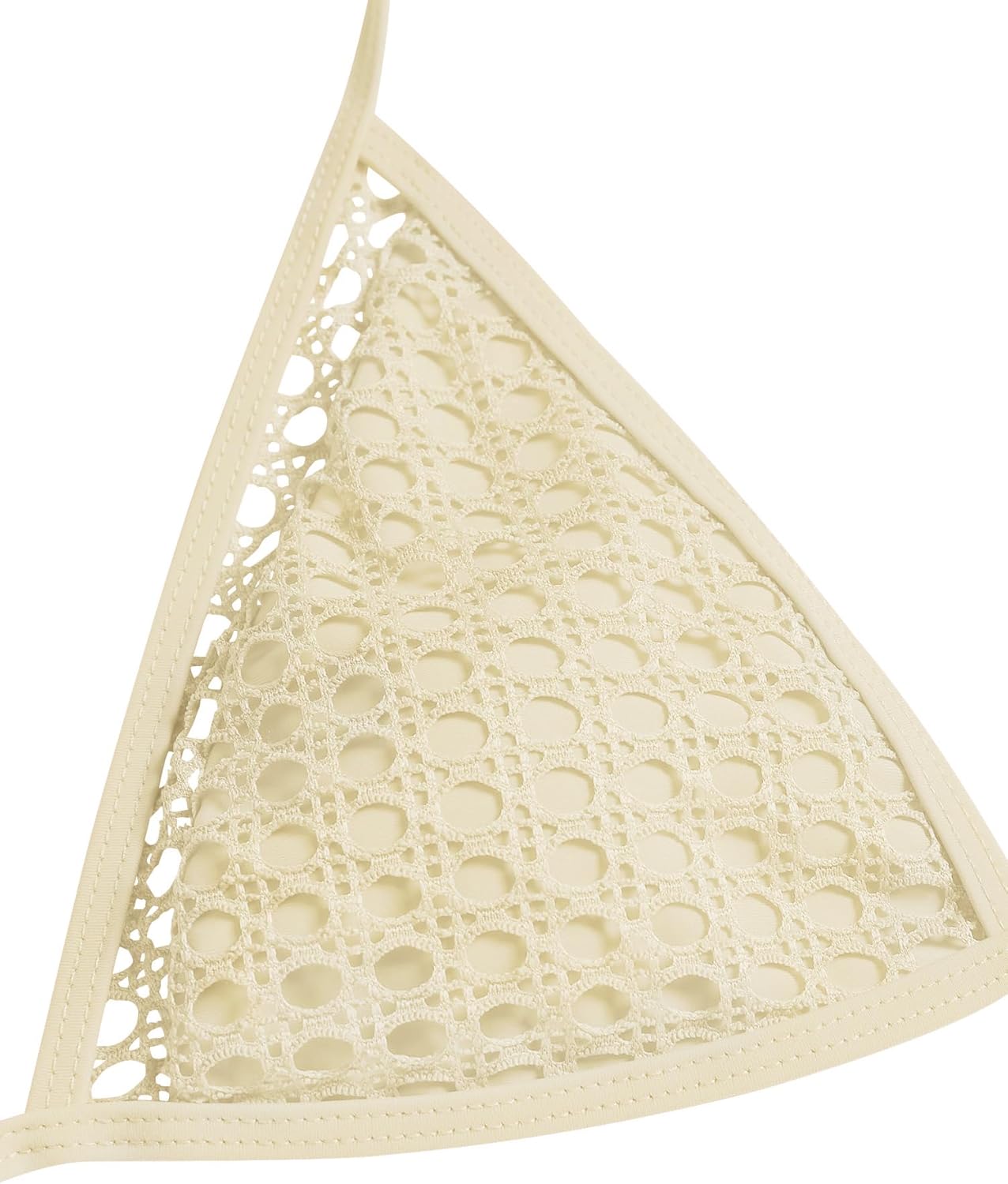 ZAFUL Women's Halter Triangle Bikini Set Crochet Boho Floral Swimsuit Cut Out Tie Side Two Piece Bathing Suit - Image 3