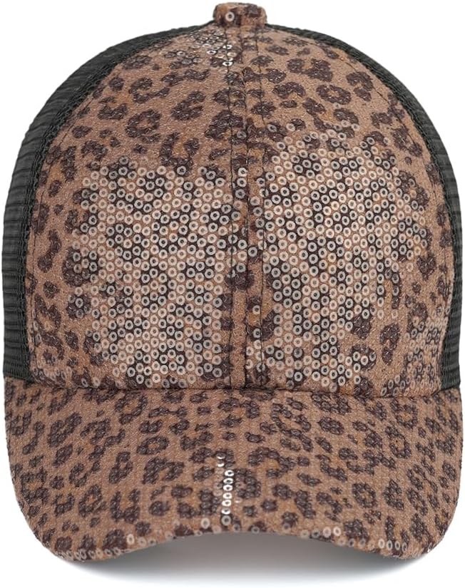 C.C Glitter Sequin Baseball Cap with Mesh