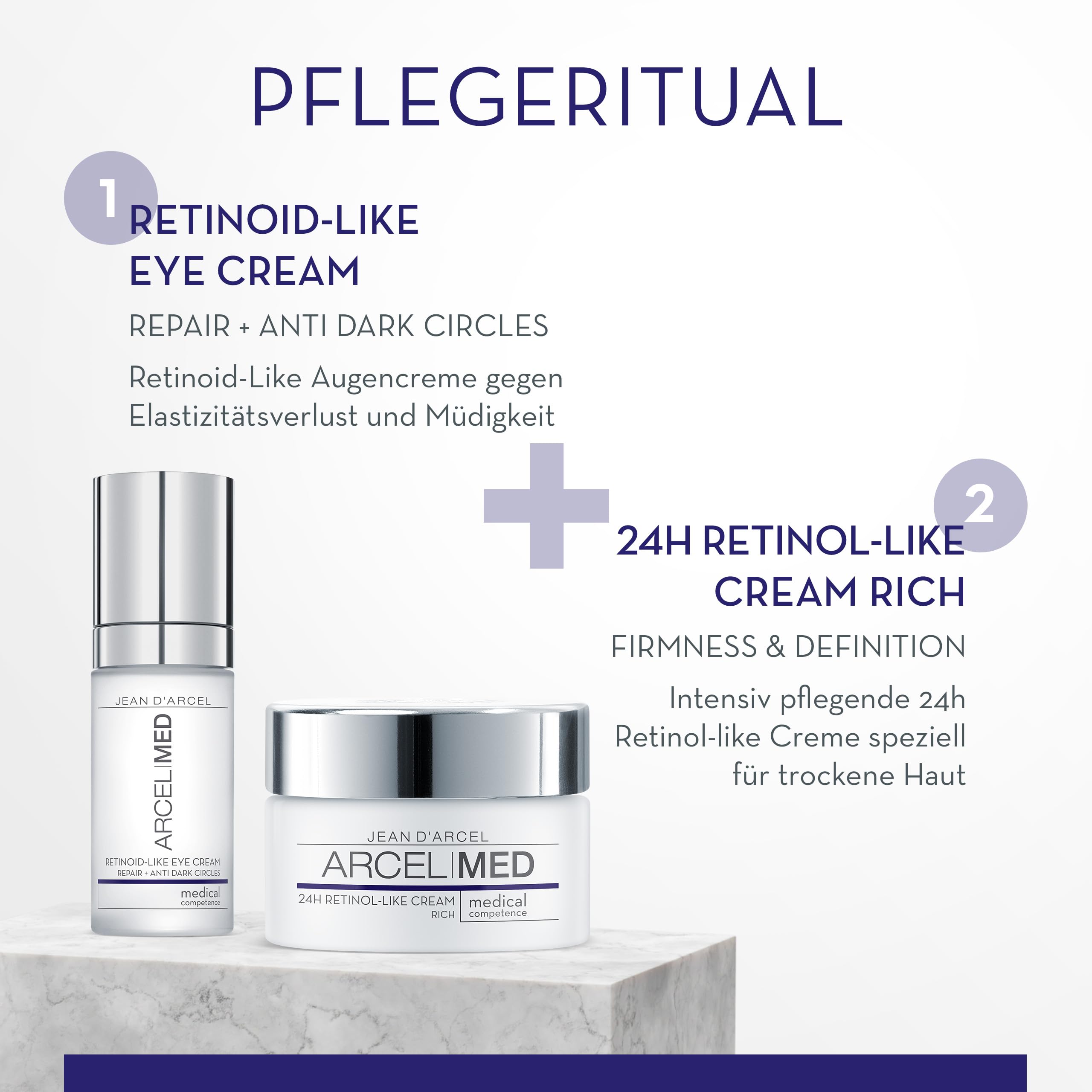 JEAN D'ARCEL ARCELMED Crema per gli occhi anti-invecchiamento retinoid-like Eye Cream 30 ml – Riduce borse e occhiaie – migliora l'elasticità della pelle – leviga la zona degli occhi
